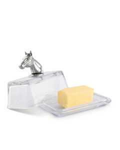 Arthur Court Equestrian Butter Dish