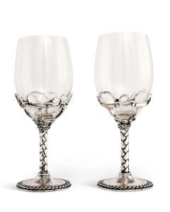 Arthur Court Equestrian Wine Glasses Pair
