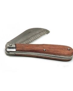 Folding Stripping Comb with Wooden Handle