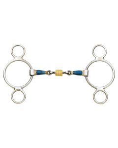 Centaur SS 2-Ring Gag w/ Loose Copper Rollers