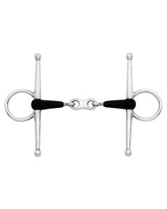 French Link Full Cheek Rubber Mouth Bit