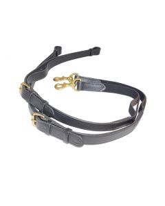 Nunn Finer Havana Horse Sized Leather Side Reins with Elastic