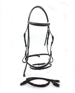 HDR Pro Padded Dressage Bridle with Web Reins