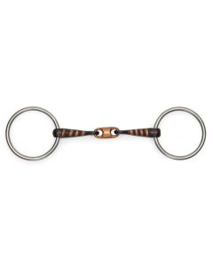 Loose Ring Snaffle with Copper Lozenge and Raised Rib