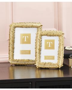 Gold Feather 5x7 Photo Frame
