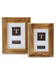 Two's Company Wide Border Wooded Photo Frame (Multiple Sizes)