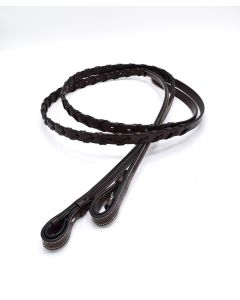 Red Barn Sovereign Fancy Laced Reins w/ Stud