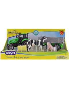 Breyer Farms Tractor and Tag-A-Long Wagon