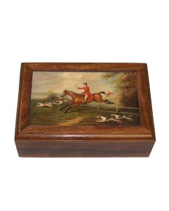 Madison Bay Co. Wooden Trinket Or Jewlery Box With Framed Prints - Small Size
