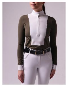 70 Degrees Ladies Bib Long Sleeve Performance Shirt With UPF Protection