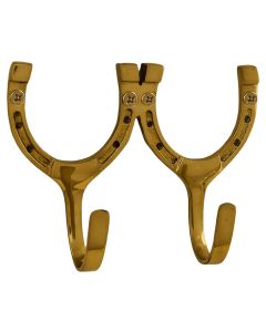 Brass Horseshoe Hook-Double