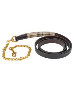 5/A Baker Lerather Padded Lead with Chain & Snap