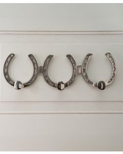 IHI 3-Hook Aluminum Horseshoe Wall Hanging Rack