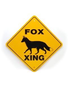 Noble Beast Fox X-ing Aluminum Sign (12" x 12")