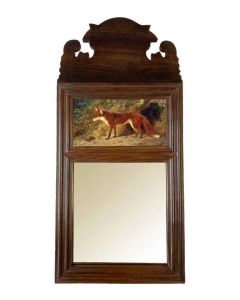 Madison Bay Co. Wood Framed Mirror With Fox & Feathers Print