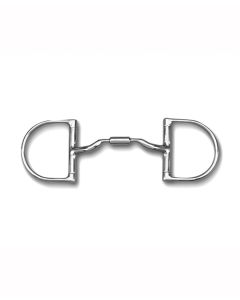 Myler Medium Dee without Hooks with Low Port Comfort Snaffle MB 04