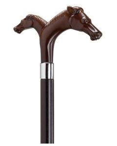 Harvy Canes Decorative European Mare & Foal Horse Head Handle