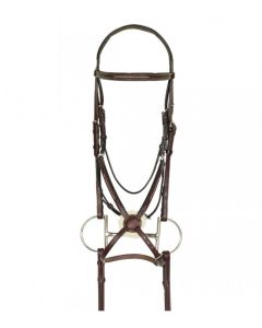 Aramas Fancy Raised Padded Figure-8 Bridle with Rubber  Grip Reins