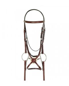Americana Fancy Raised Padded Figure-8 Bridle with Fancy Rubber Grip Reins