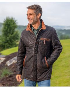 Madison Creek Mens Rainer Waxed Suede Leather Jacket