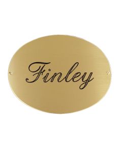 Oval Brass Trunk Plate 5.5" x 7"