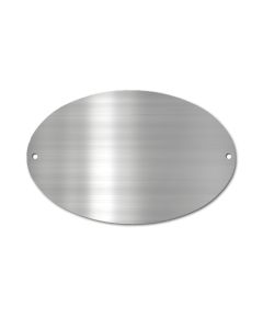 Oval Chrome Trunk Plate 4" x 6"