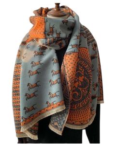 Westrian Prancing Pony Equestrian Print Scarf