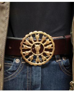 Antique Harness Brass Belt Buckle