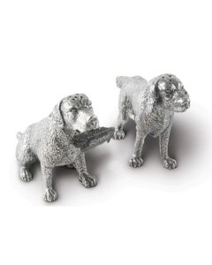 Vagabond House Pewter Hunting Dogs Salt & Pepper Set