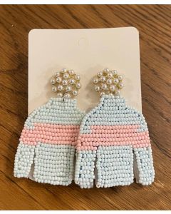Barrel Down South Jockey Silk Seed Bead Earrings