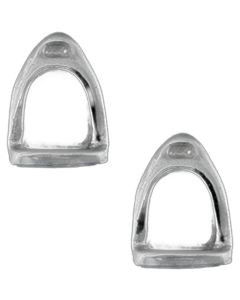 Loriece Small Sterling Silver Stirrup Earrings