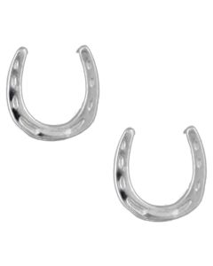 Loriece Small Silver Horseshoe Earrings