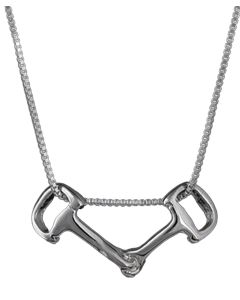 Loriece Small Sterling Silver Dee Bit Pendant Necklace