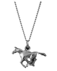 Loriece Silver Pony Pendant Necklace