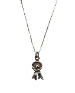 Loriece Silver Rosette Pendant Necklace