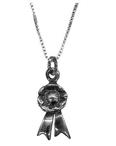 Loriece Silver Rosette Pendant Necklace