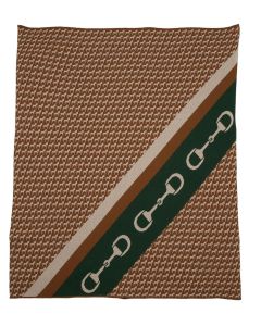 In2Green Equestrian Lucky Stripe Throw Blanket