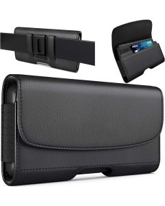 Belt Cell Phone Holder Case W/ Clip, Pouch & ID Slot (Fits Multiple Phone Types)