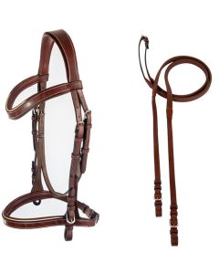 Arc De Triomphe Classique Anatomical Bridle W/ Flat Rubber Reins