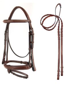 Arc De Triomphe Starman Fancy Raised Padded Bridle With Laced Reins