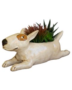 Ceramic Bull Terrier Planter
