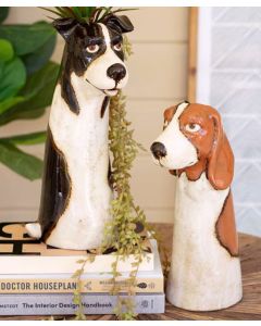 Kalalou Ceramic Dog Planter - Sold Individually