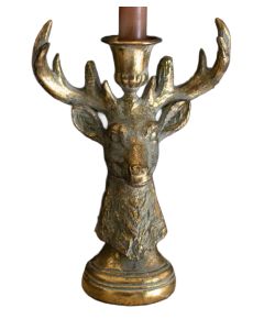Kalalou Resin Taper Deer Candle Holder - Sold as Pair