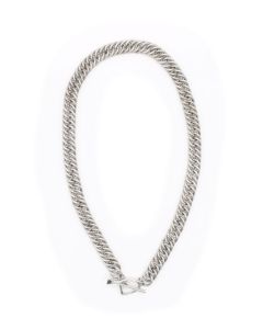 Michel McNabb Curb Chain Necklace W/ Stirrup & Crop - 17"