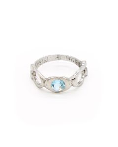 Michel McNabb Horseshoe Ring With Topaz Stone