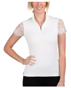 Kastel Denmark Ladies Lace Cap Sleeve 1/4 Zip Sunshirt