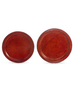 Park Hill Hudson Leather Round Trays