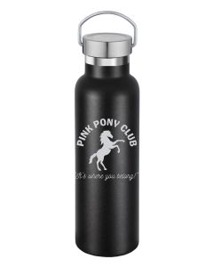 Equine & Design Tall Steel Water Bottle Tumbler With Lid & Handle