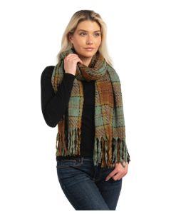 Ladies Woodland Plaid Scarf