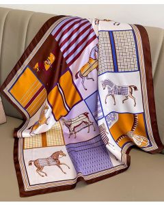 AWST Horses In Blankets Silky Scarf